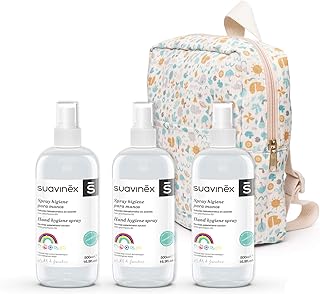 Suavinex, 3 flaconi di Spray Igienizzante per Bambini con Zainetto Incluso, 3 x 100 ml
