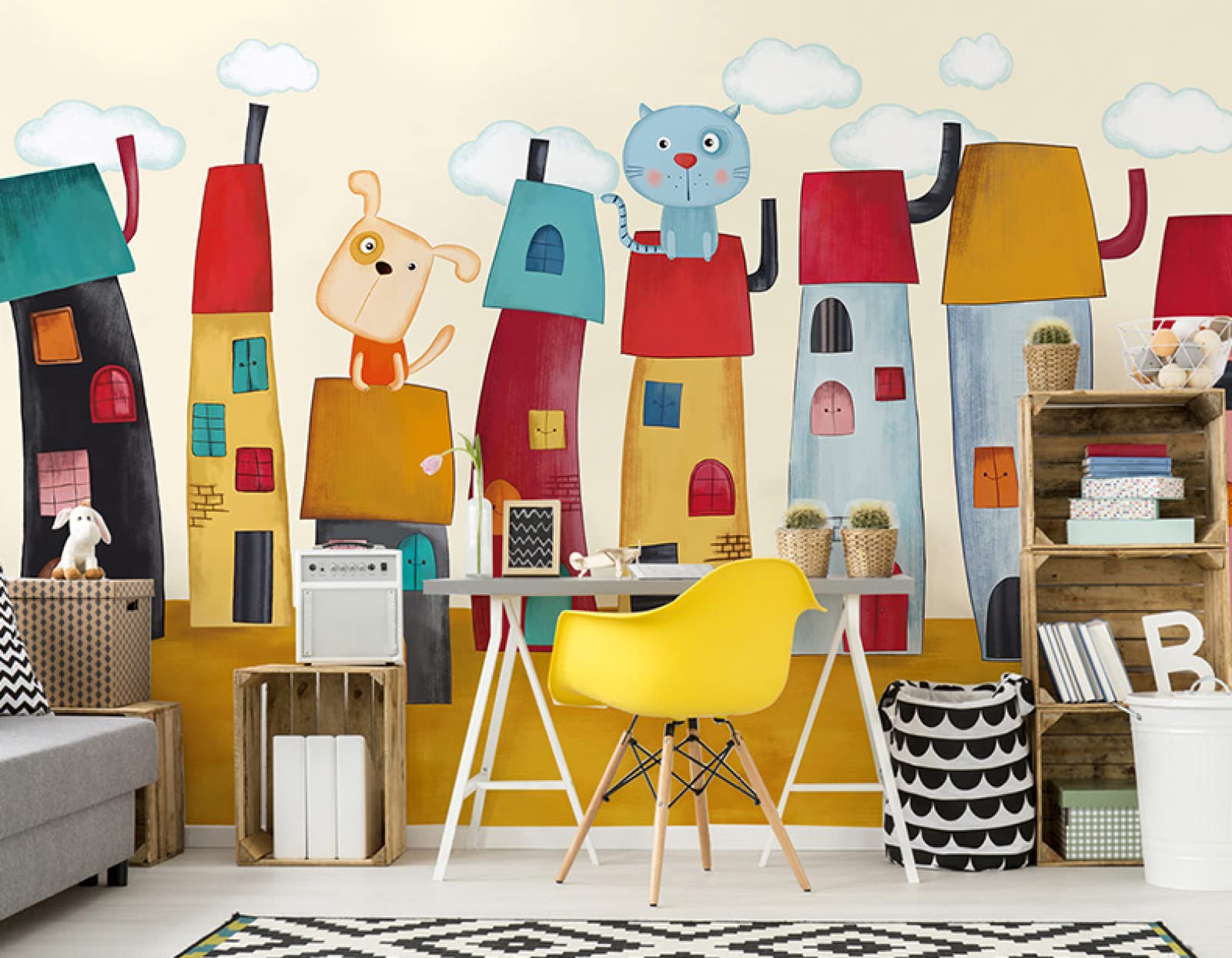 Papier Peint Mural 3D pour Maternelle et Décoration Grand Format