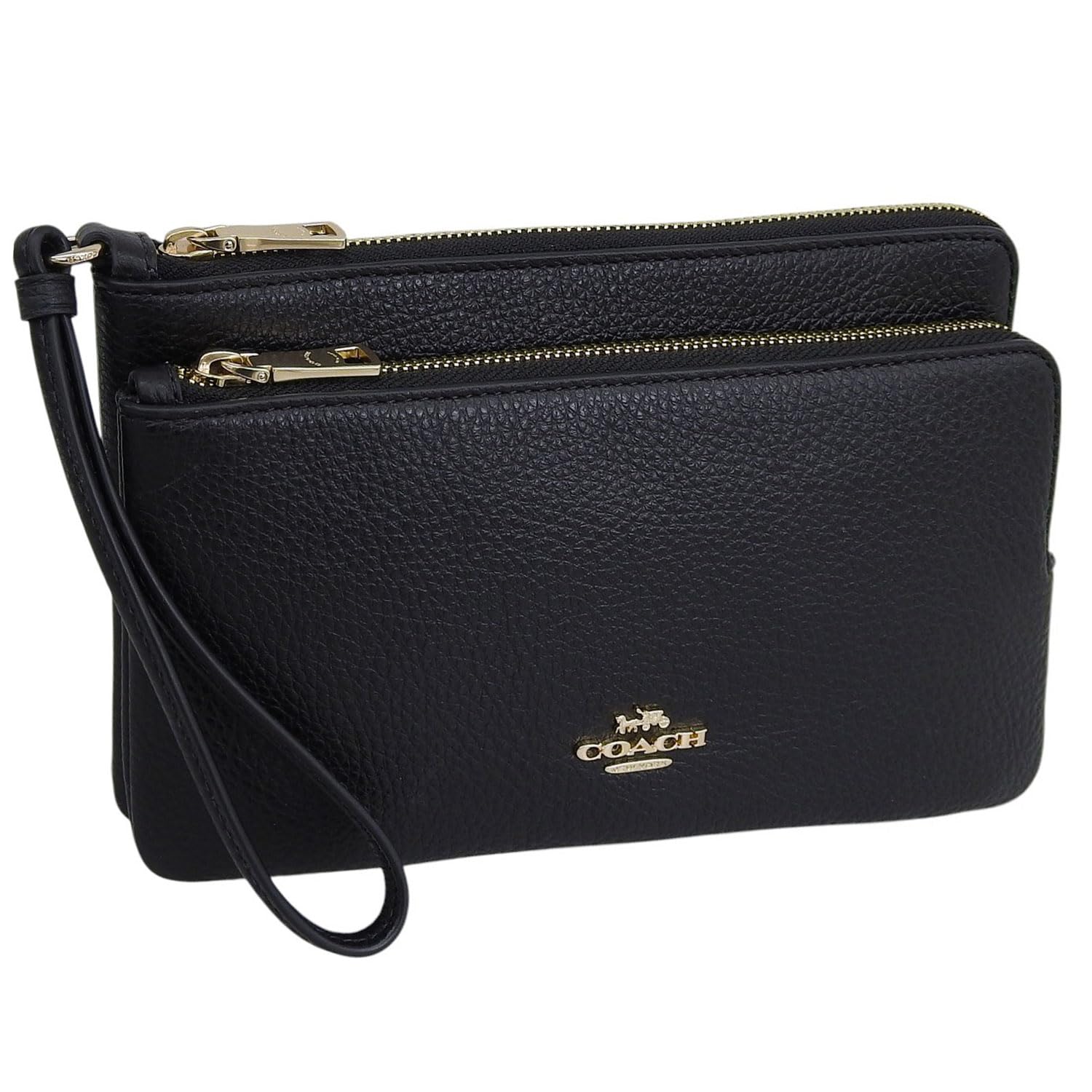 【専用】COACH ブラック ロゴポーチ ダブルジッパー COACH ブラック ロゴポーチ ダブルジッパー
