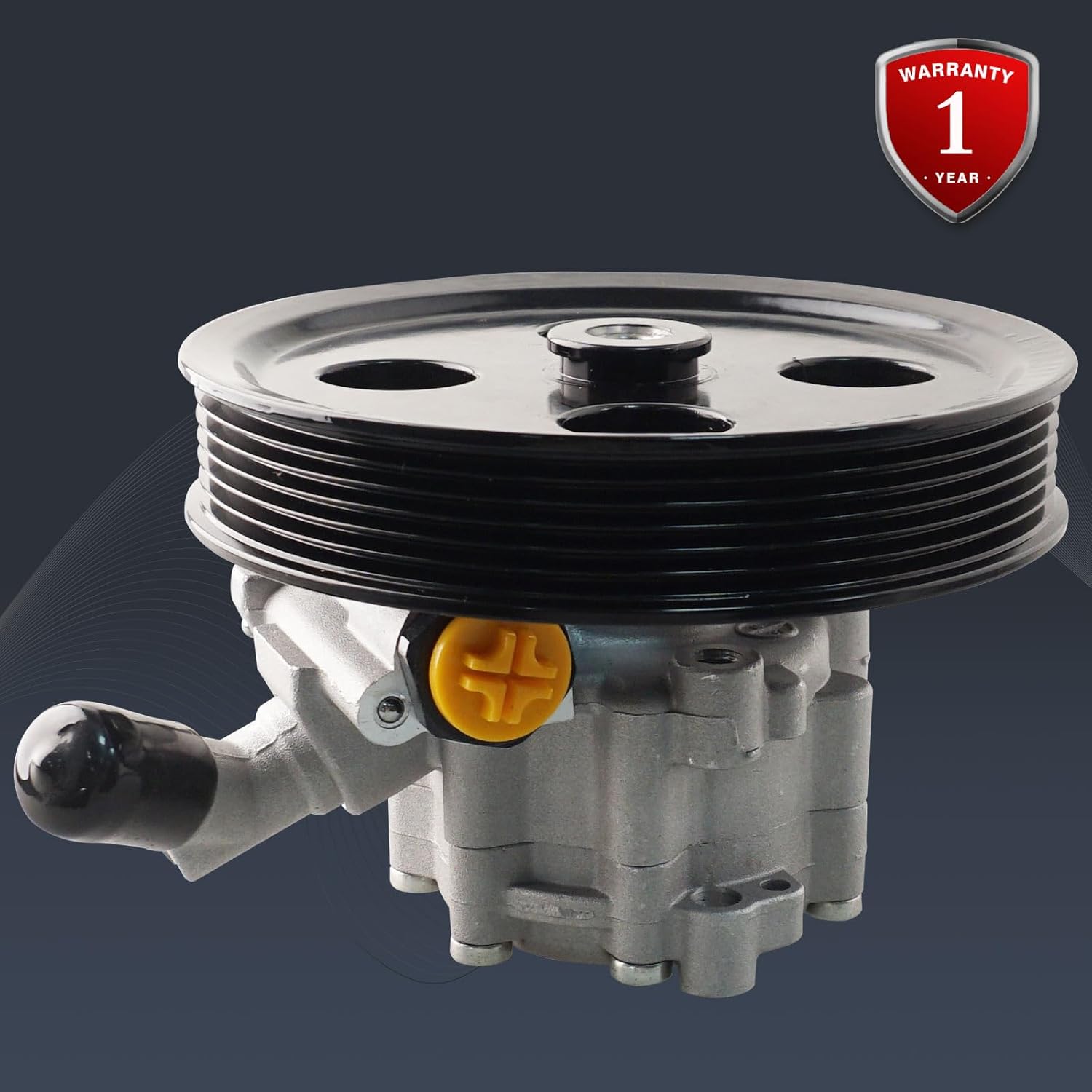 Power Steering Pump 52059899AE with Pulley Compatible with Jeep Wrangler 2007-2011 3.8L V6 Replaces 20-1001 96-1001 63173N 6136PX 52059899AD