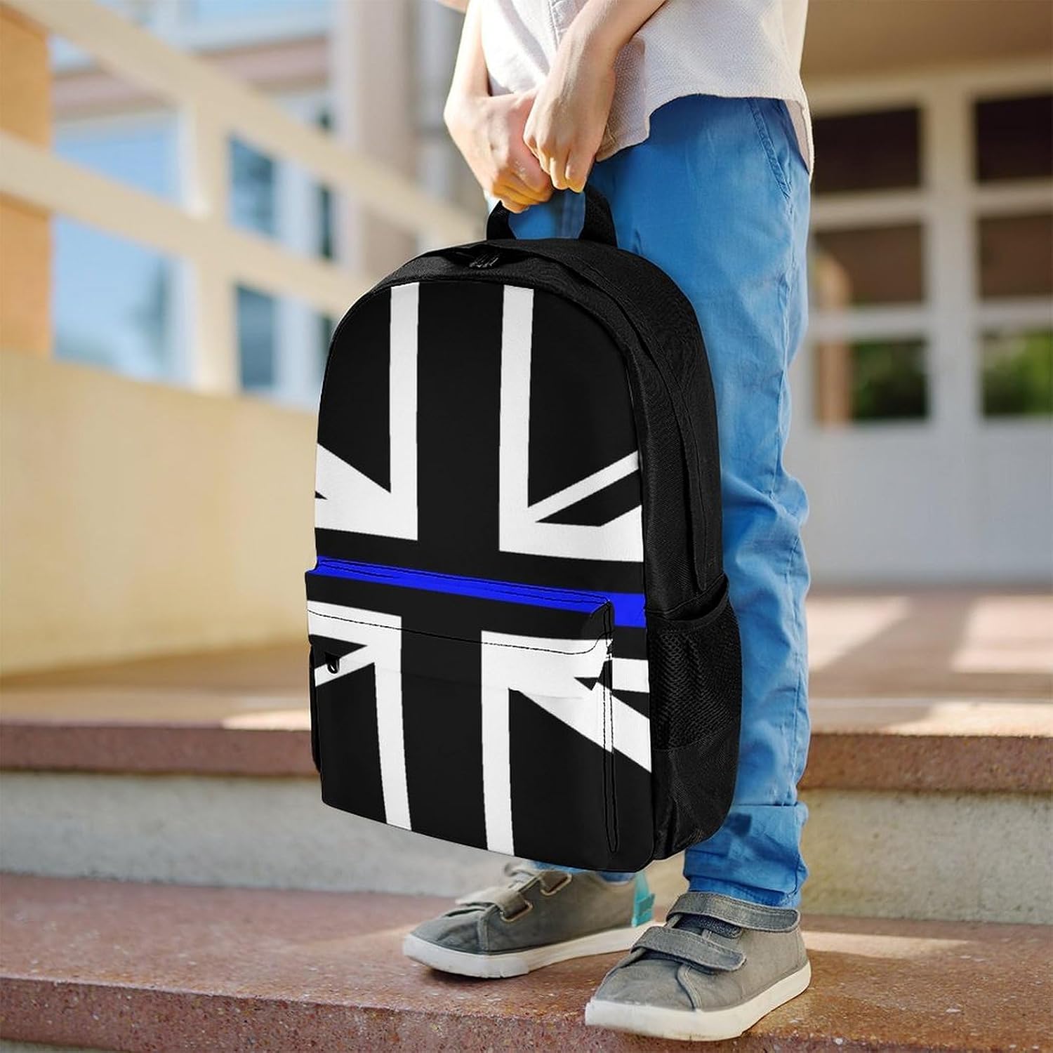 Thin Line Flag of UK Backpack Lightweight Backpacks Work Bag