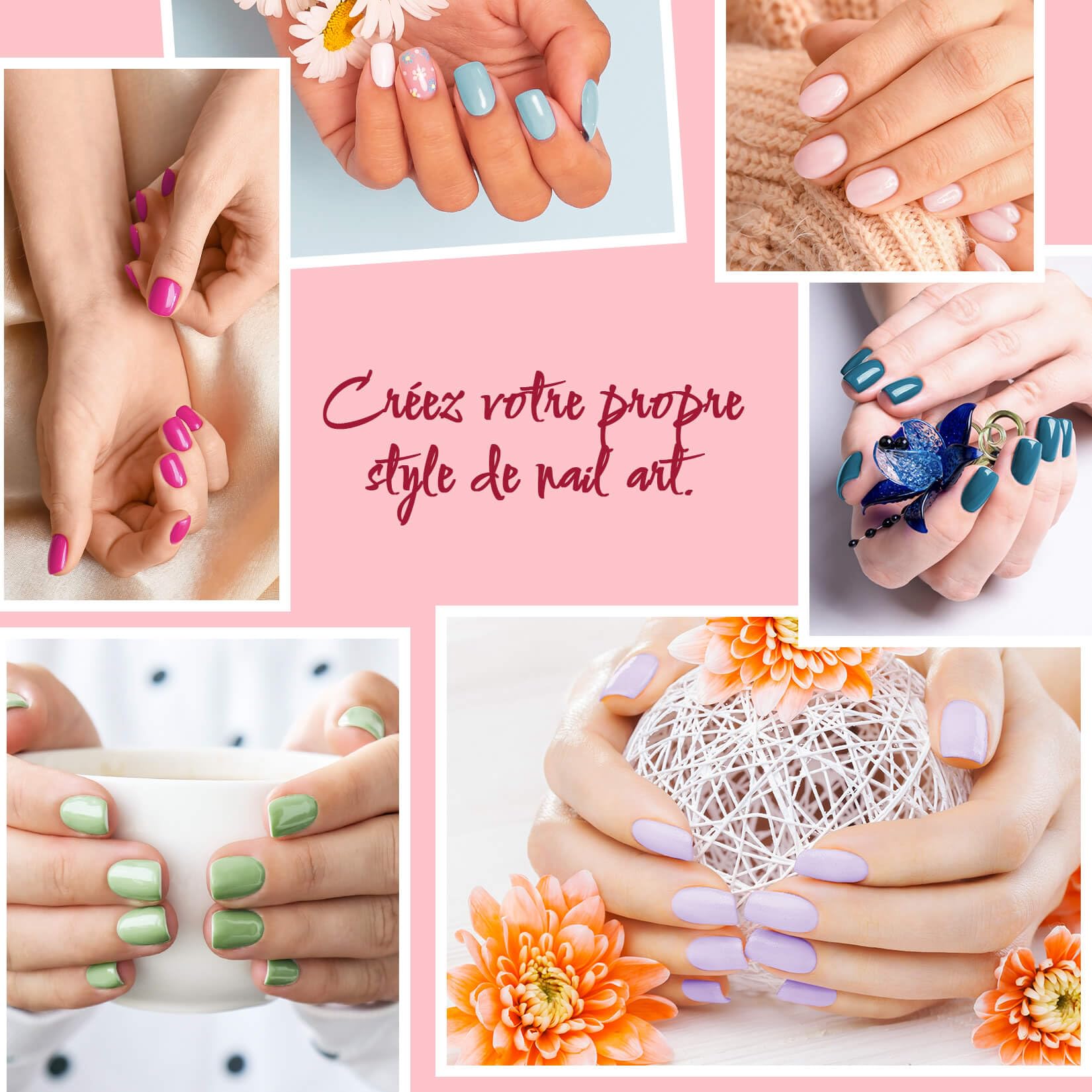 Phoenixy 40 Couleurs Kit Vernis Semi Permanent Complet avec 48W Lampe U V/LED Kit Ongle Gel U V Complet avec Base et Top Coat Vernis Semi Permanent pour Débutant DIY Nail Art