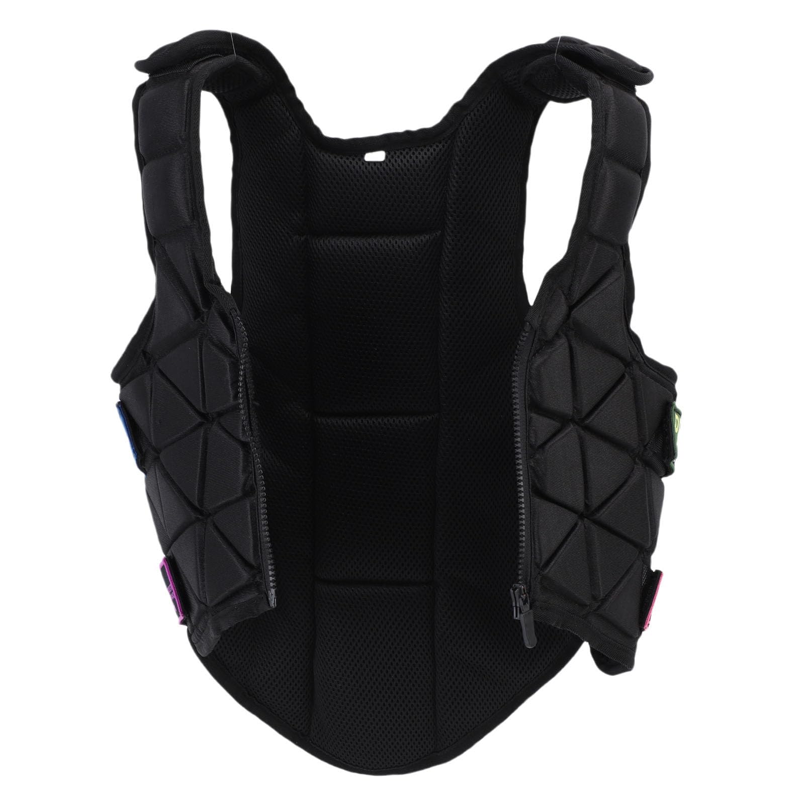 Cocoarm Chaleco para Montar a Caballo para Niños Chaleco Protector Ecuestre de Poliéster Cremallera Frontal Absorción de Golpes Forro Transpirable Ajuste Contorneado para Niños y Niñas Entrenamiento