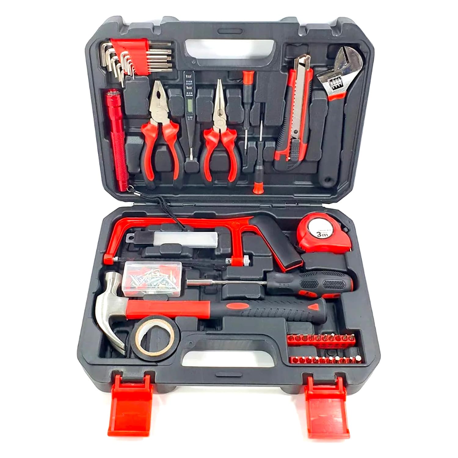 Avilia Set di 143 Utensili Manuali con Valigetta - Kit Completo per Fai da Te, Bricolage e Lavori Professionali