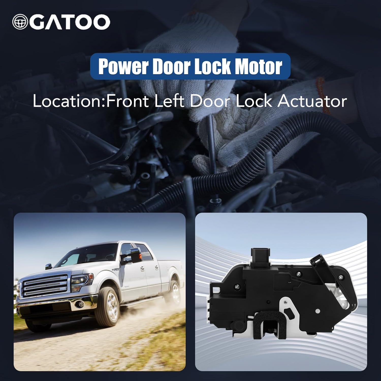 Front Left Driver Side Door Lock Latch Actuator Fit for Ford F150 F-150 Lobo 2009 2010 2011 2012 2013 2014, Explorer 11-2019, Mustang Lincoln Mark LT 10-14, Taurus Police 13-19, 9L3Z5421813A