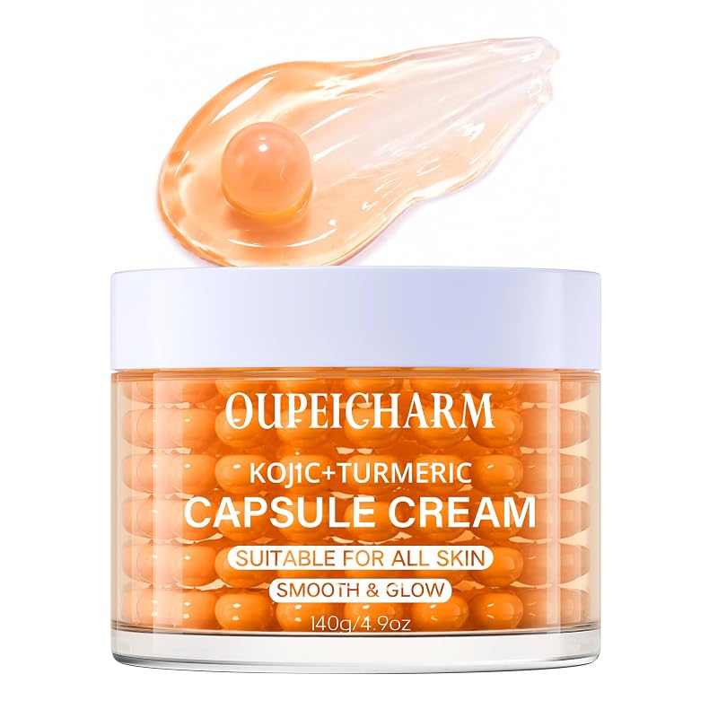 Creme facial hidratante em cápsulas OUPEICHARM com ácido kójico, cúrcuma, niacinamida e ácido hialurônico, aproximadamente 139 g