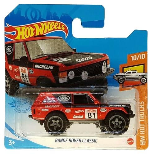 Hot Wheels - Range Rover Classic - HW Hot Trucks 10/10 - GRX34 - Short Card - Land Rover - Michelin - Castrol - Hella - Mattel 2021