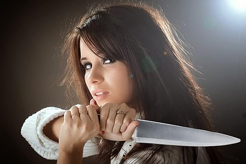 Miniatura 3 de Skeleteen Cuchillo de cocina para disfraz, de aspecto realista, de 12 pulgadas, juego de utensilios de cocina, accesorios para accesorios y escenas,