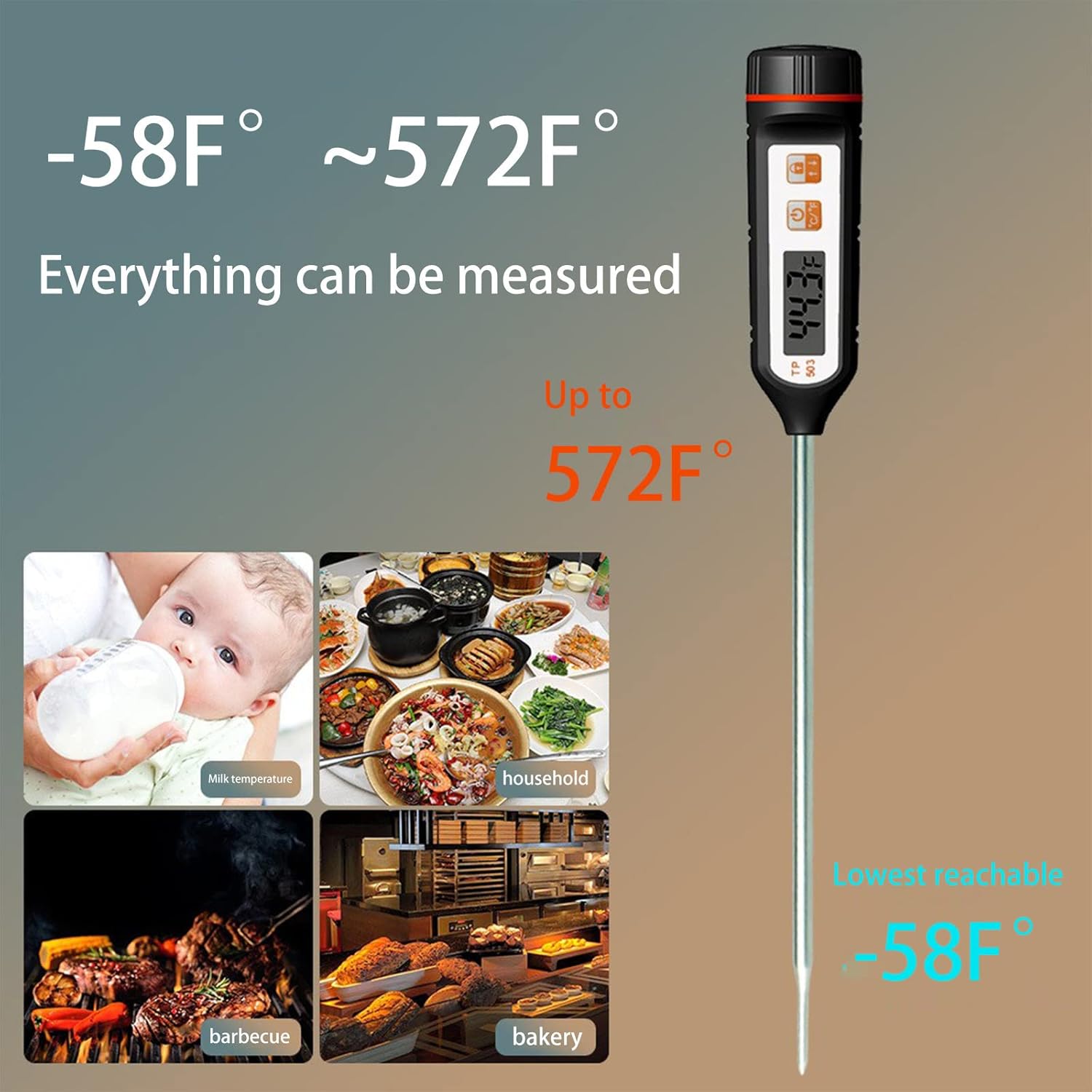 Review Digital Meat Thermometer Instant Read Food Thermometer for