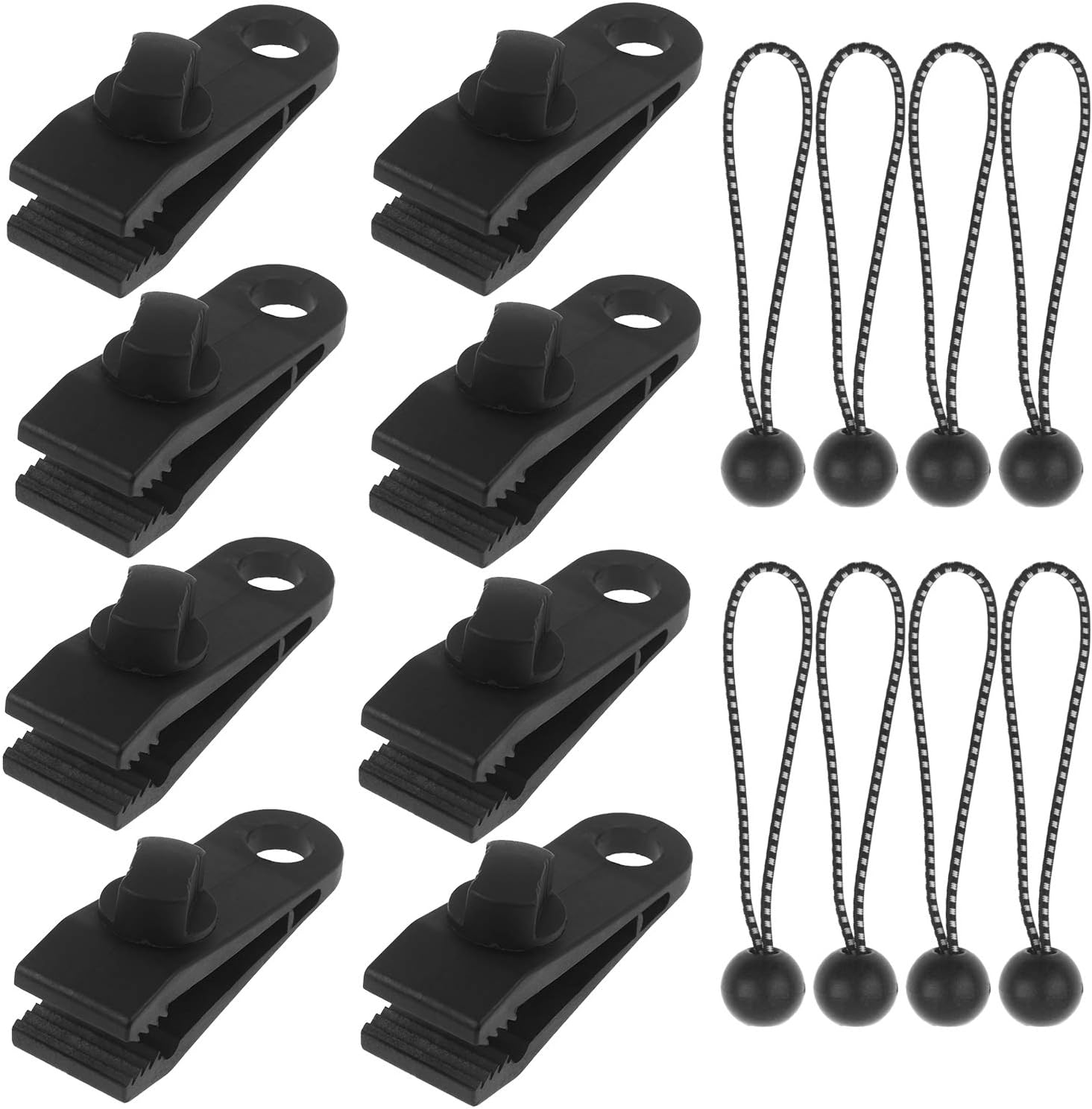 JETTINGBUY 8Pcs Heavy Duty Lock Grip Plastic Camping Clamp Clips Multi-Purpose Awning Clamps Set for Holding Up Tarp, Canopy, Sun Shade, Car Cover, Boat Cover and Pool Cover