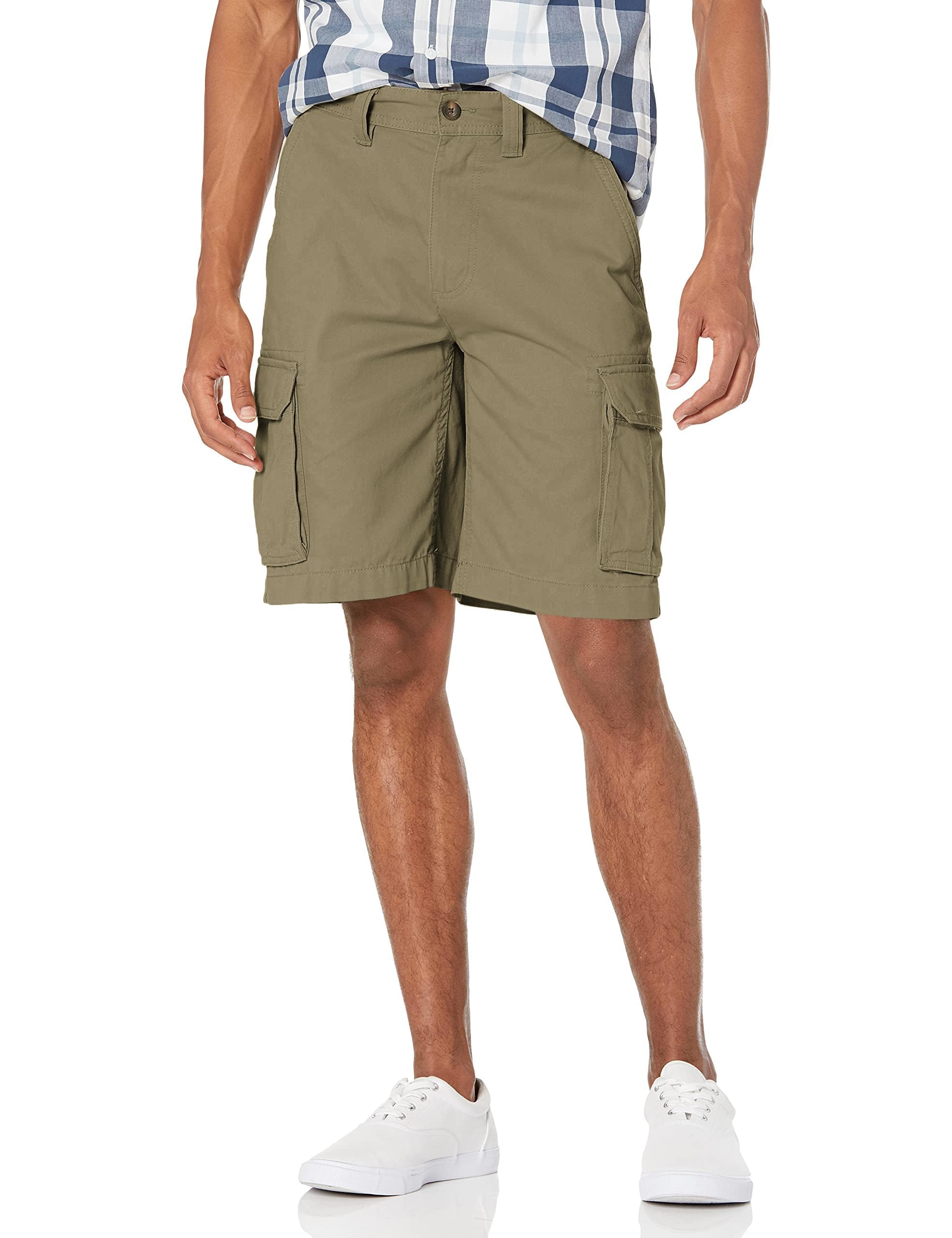 Amazon Essentials Pantaloncini Cargo Vestibilità Classica da 25cm con Tasche Uomo