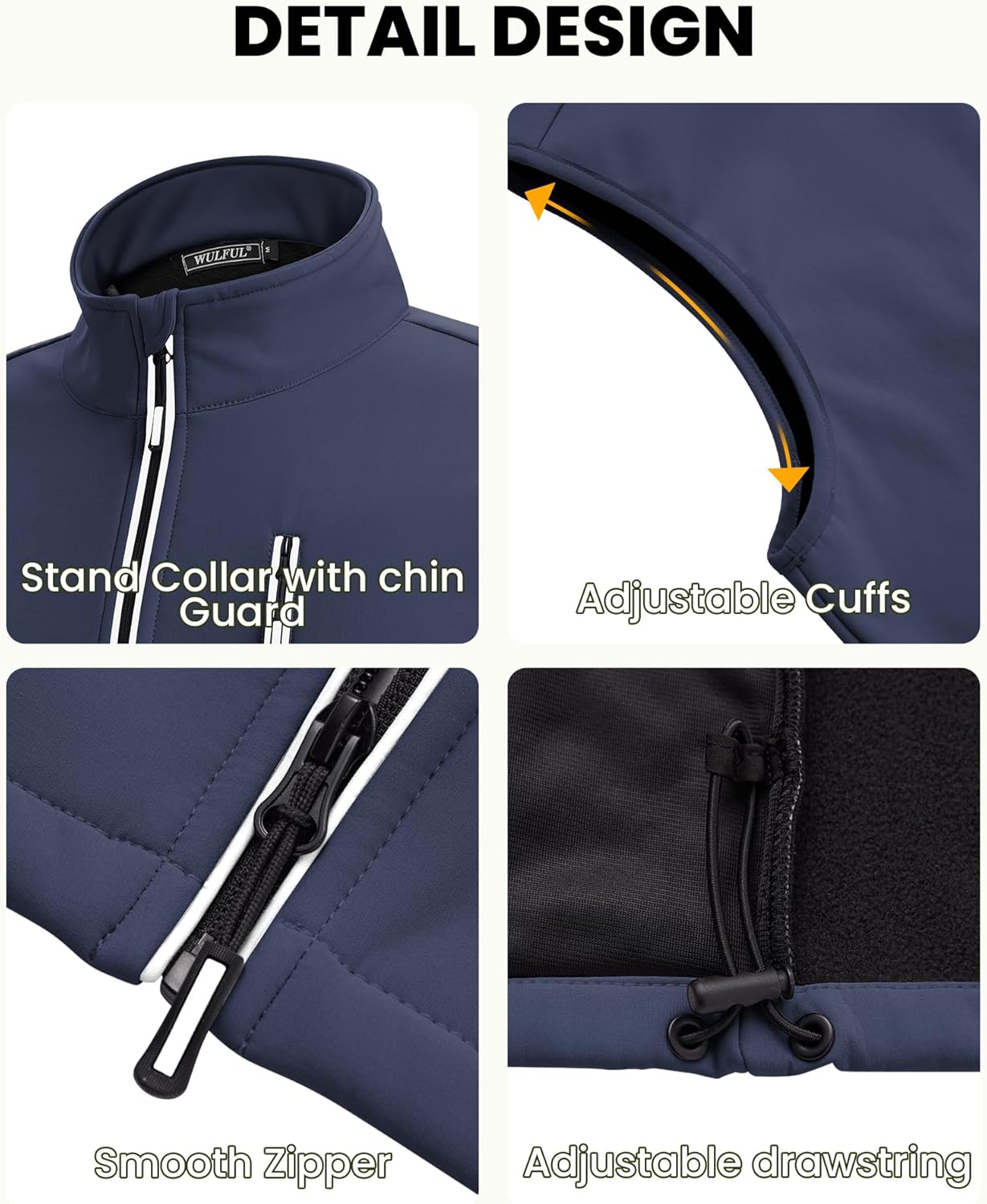 WULFUL Men's Windproof Lightweight Golf Vest Outerwear with Pockets, Softshell Sleeveless Jacket for Travel Hiking Running - Image 6