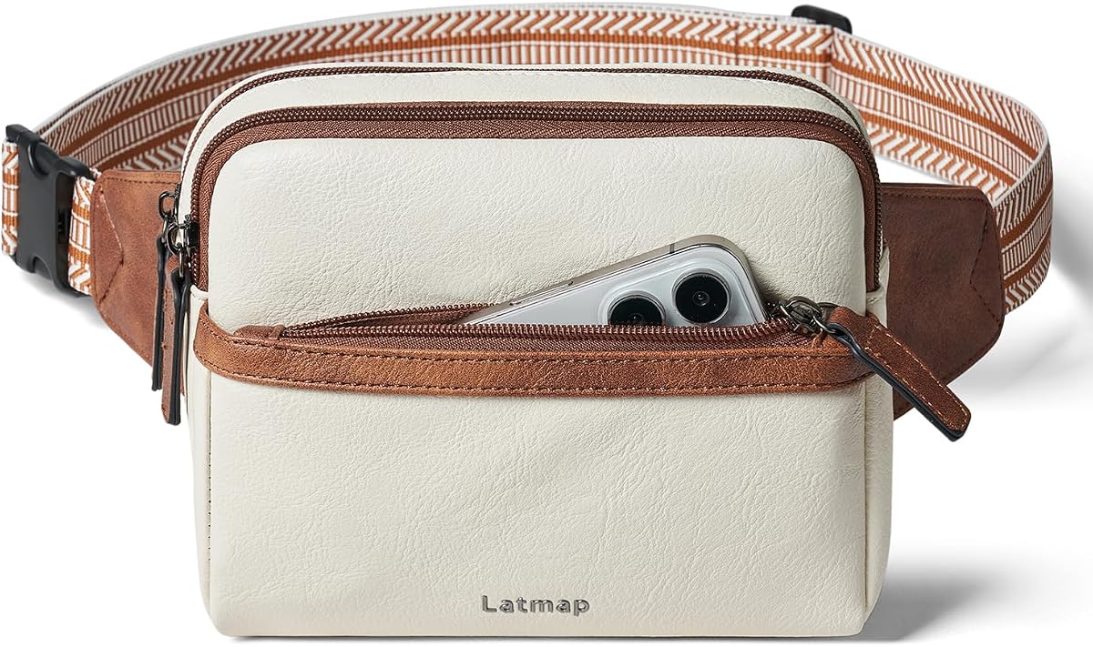3L Fanny Packs Belt Bag for Women Small Everywhere Crossbody Bag Waist Packs Faux Leather Sling Chest Travel Purse