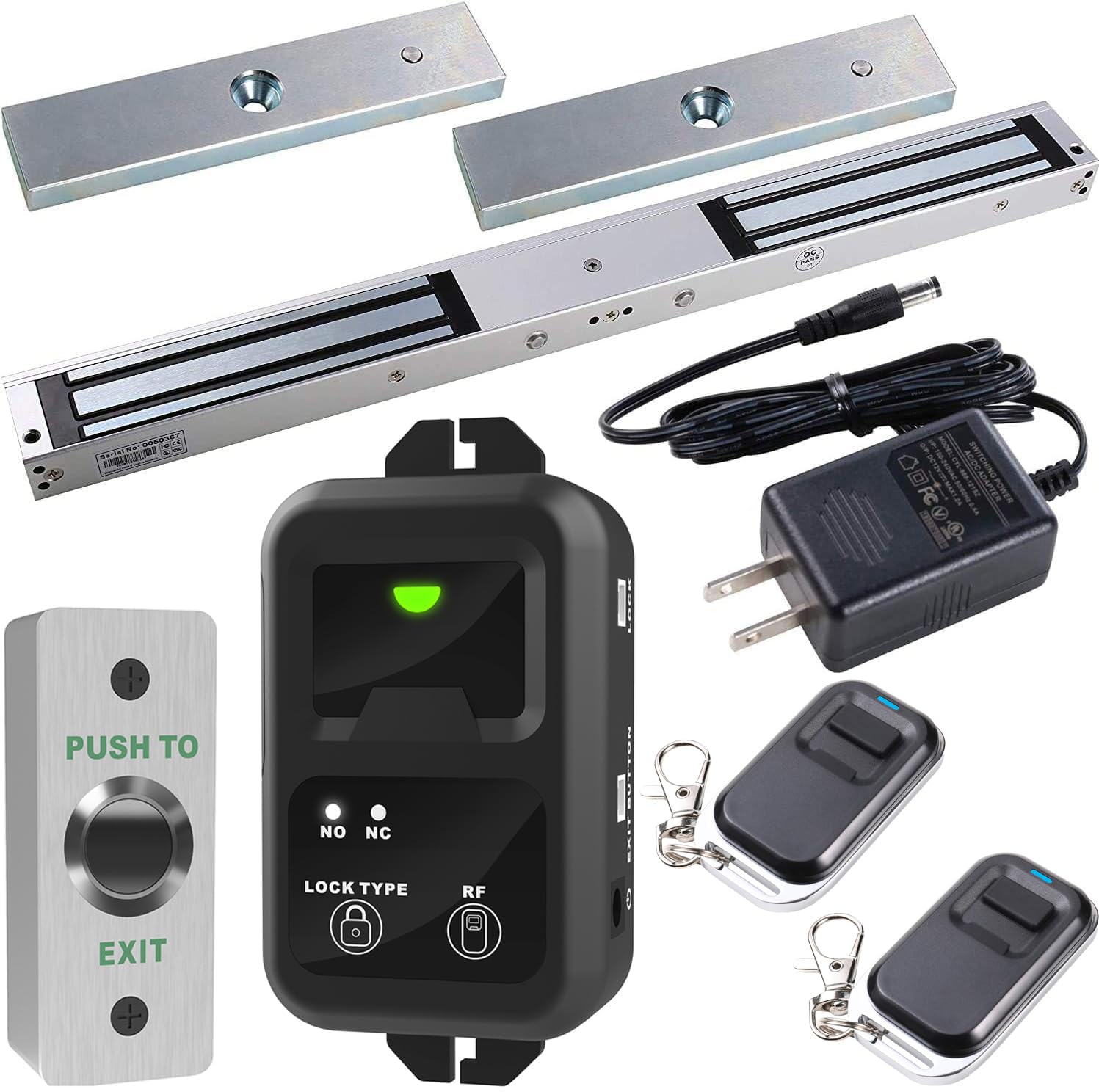 UHPPOTE Kit de cerradura de puerta electromagnética con control remoto