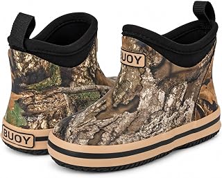 Buoy Boots Camo Pattern Toddler & Kids Ankle Rain Boots for Boys & Girls