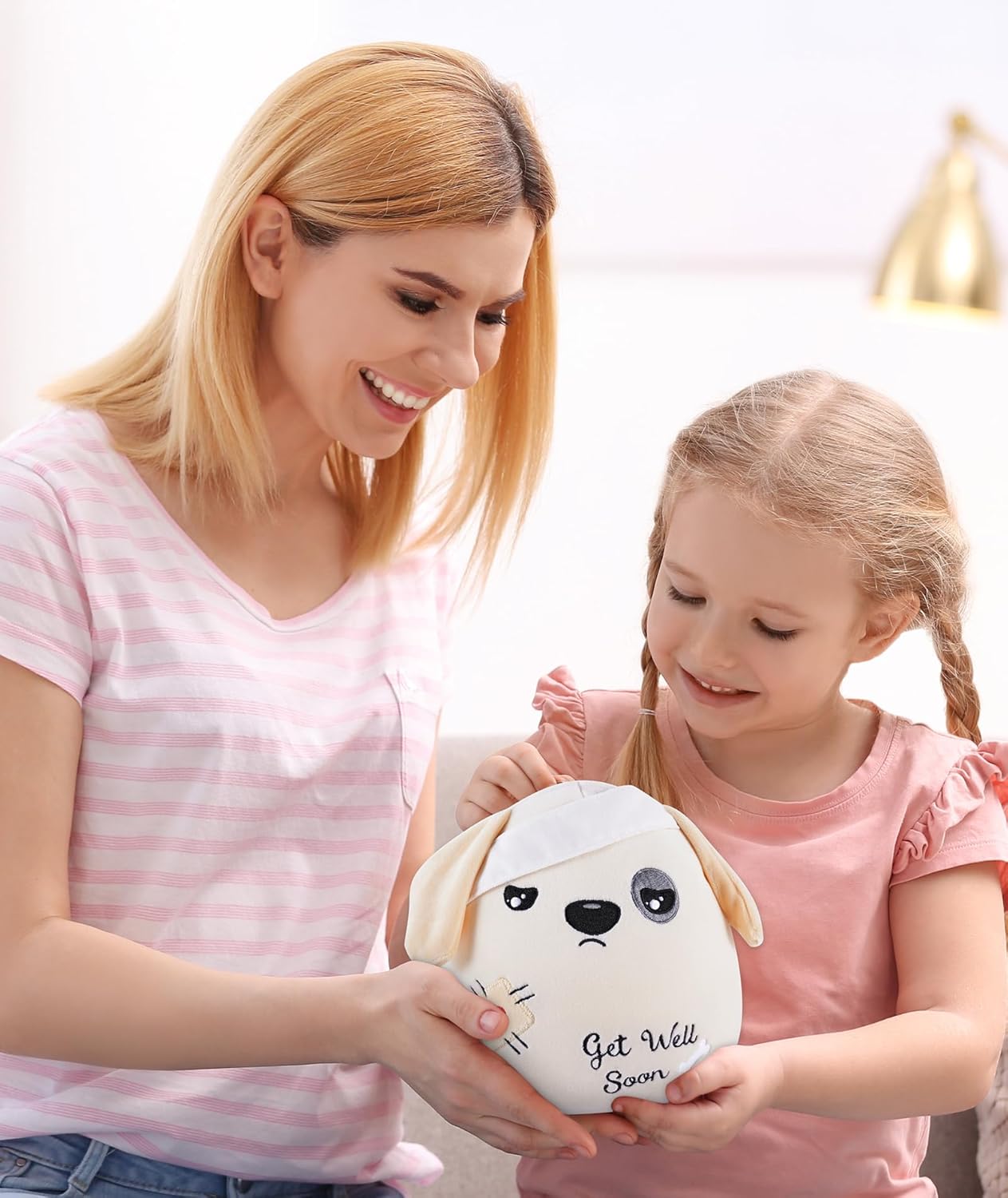 Get Well Soon Dog Plush - Dog Stuffed Animals Apricot Plushie Toys with Injury Bandage, Kids' Pillow Cushion, Gifts for Patient Girls Boys，9 Inch - Image 6