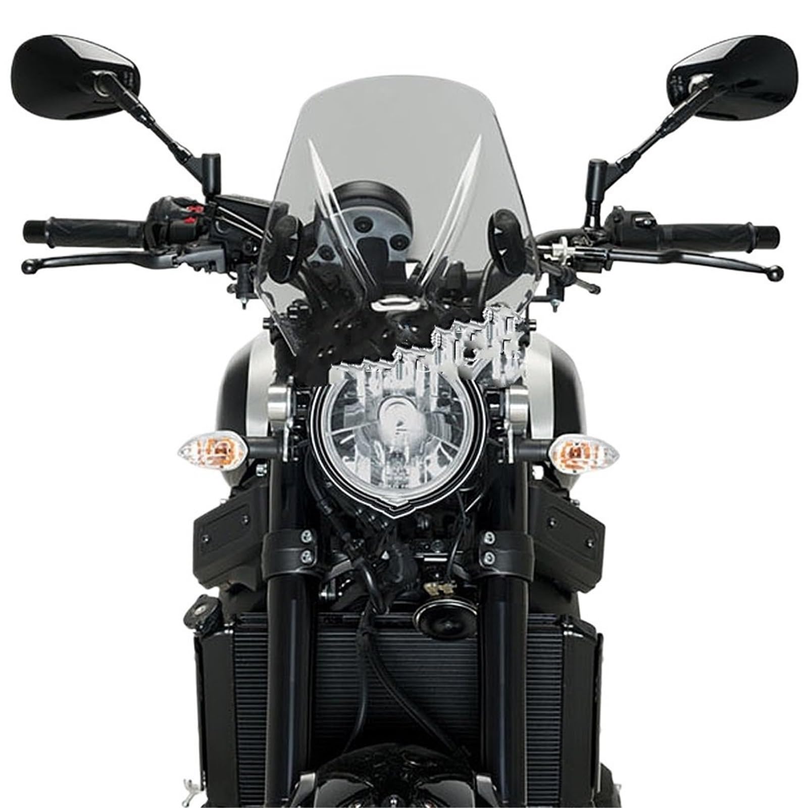 Przednia szyba motocyklowa Pasuje do Bmw RNINET motocyklowa szyba przednia osłona szyby przedniej podwójny deflektor wiatrowy(Black)