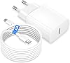 iPhone Ladekabel 25W iPhone Ladegerät mit 3M Lightning Ladekabel für Apple iPhone 14 13 12 11 Pro Max Plus XS XR X iPad USB C Ladegerät mit Lightning Schnellladekabel USB C Stecker Schnellladegerät