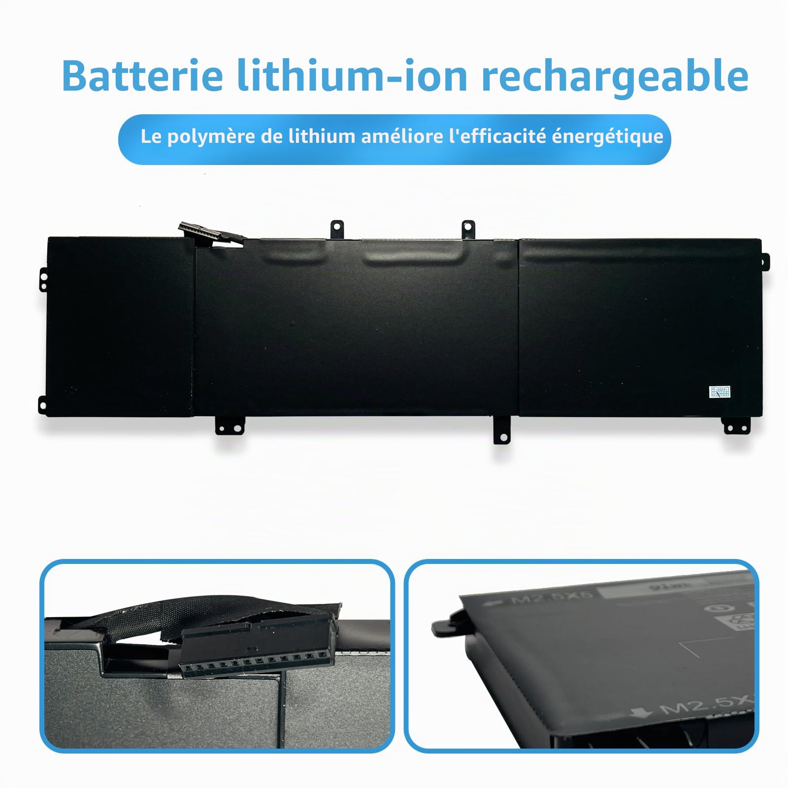 245RR 0H76MY H76MV 07D1WJ 7D1WJ Y758W Batterie d'ordinateur Portable