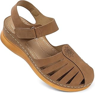 SHIBEVER Women's Comfortable Flat Sandals: Elegant Summer Sandals - Closed Toe Price In India