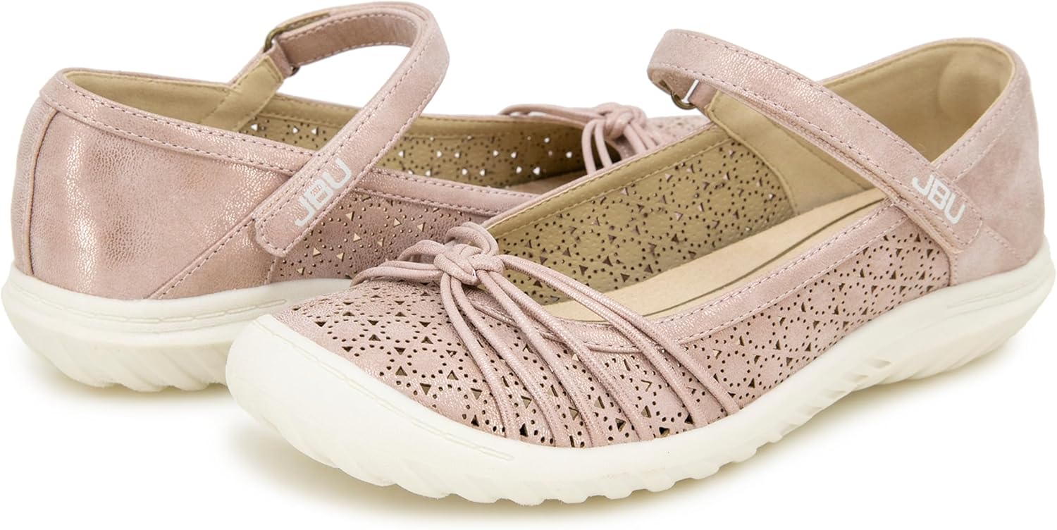 JBU Ramy Women's Comfort Casual Classic Mary Jane Flats Fashion Shoes - Image 9