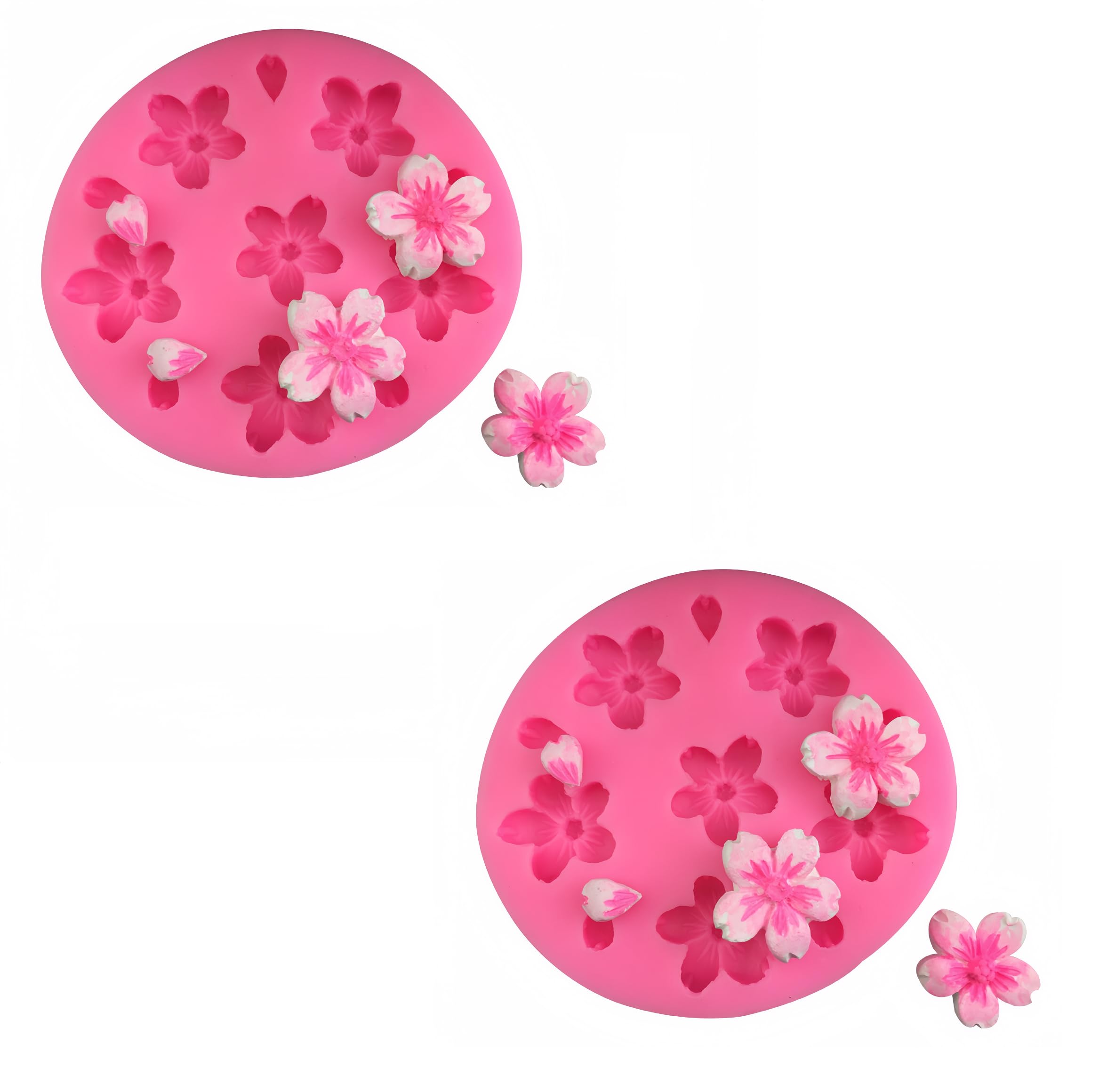 Candy Baking Mould 2Pcs Sakura Silicone Kitchenware Petal Chocolate Fondant Cake Decoration