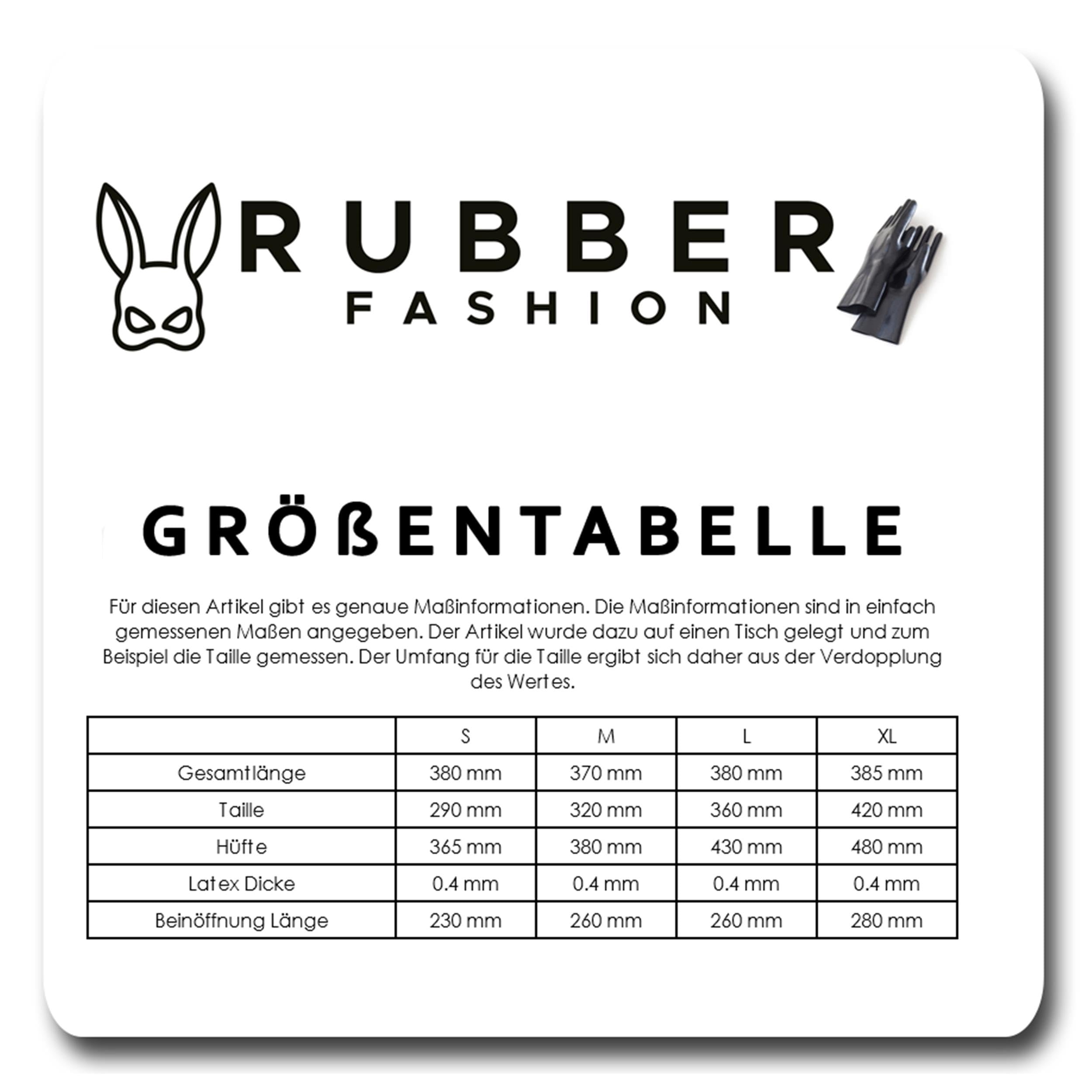 Rubberfashion Slip Latex Damen Panty Schritt offen - Rubber Pants Hose - Latexslip Latexhose für Frauen