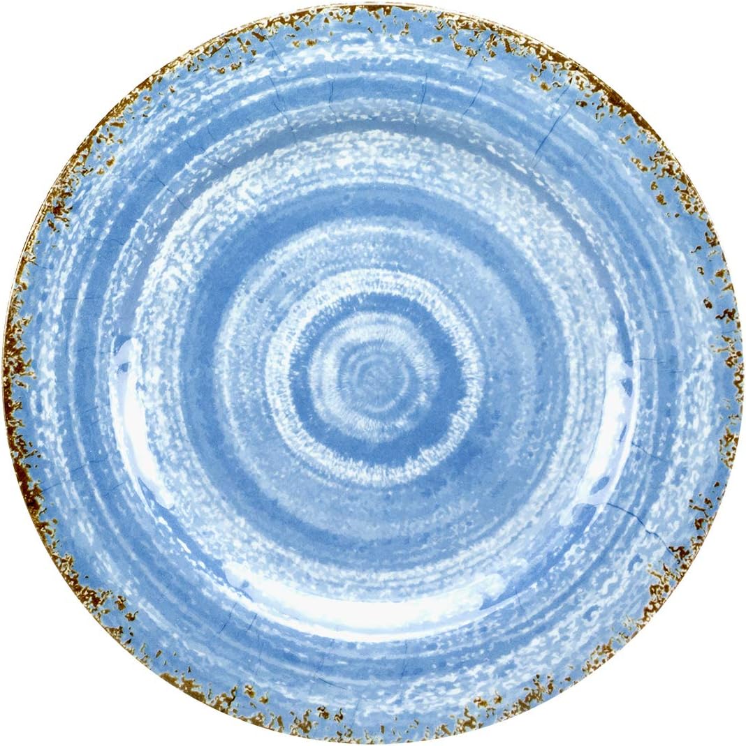 12-Piece Melamine Dinnerware Set - for Outdoor/Indoor Use, Shatterproof, Lightweight, BPA Free, Service for 4 Rustic Blue : Home & Kitchen