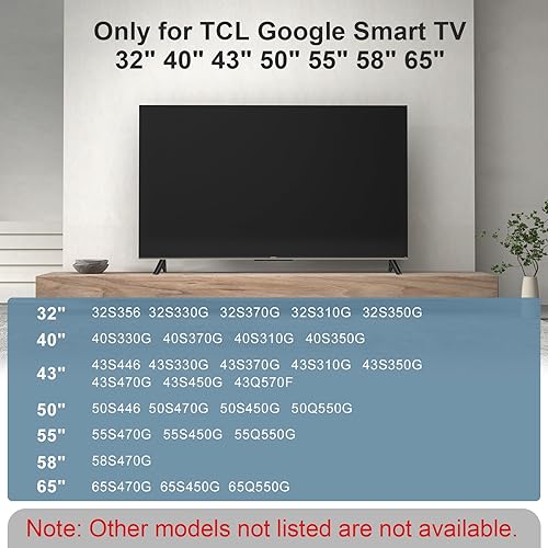 Miniatura 2 de Patas de TV para TCL Google TV, patas de soporte para TCL Google TV de 32 pulgadas a 65 pulgadas con tornillos e instrucciones (idioma español no