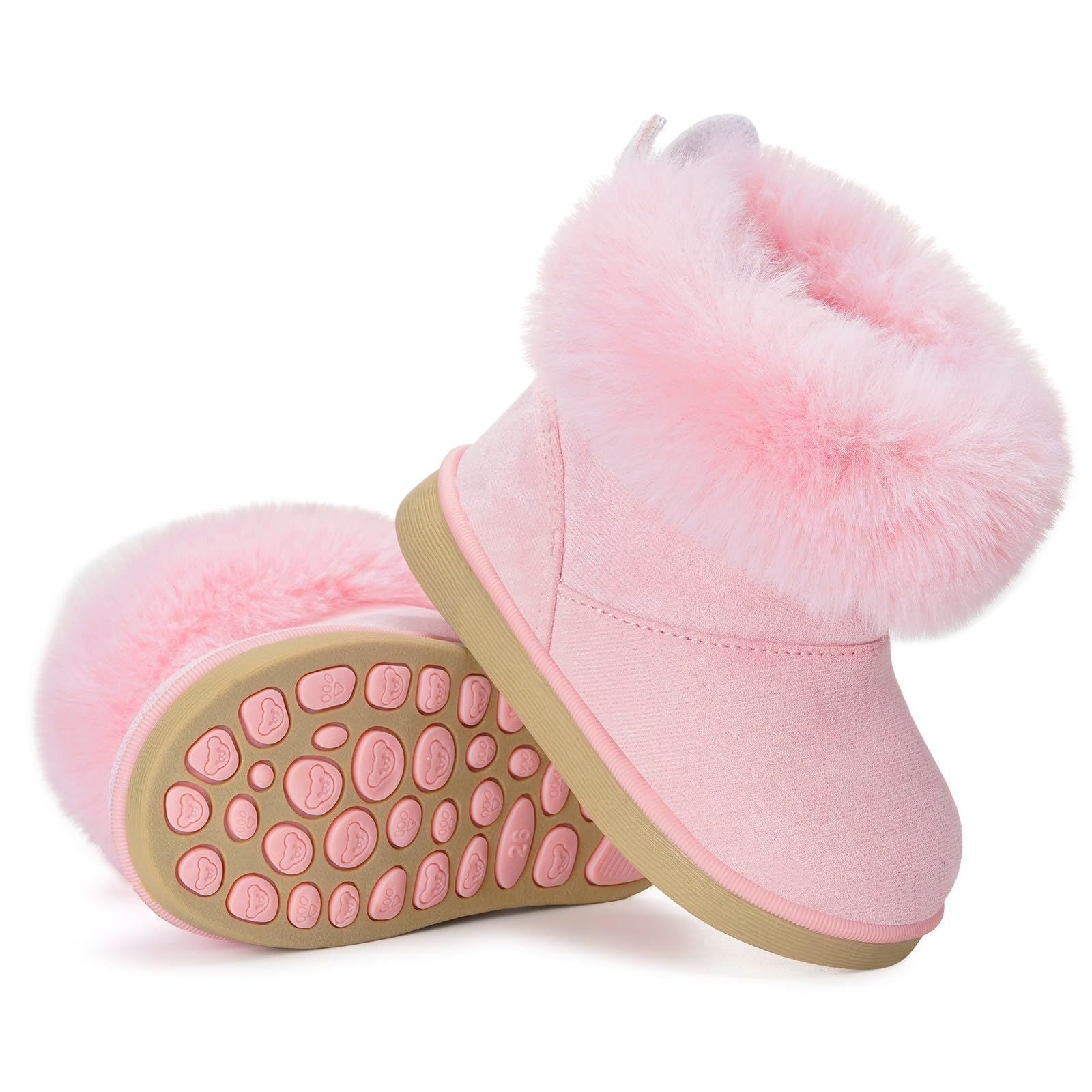 KVbabby Botas de Nieve Niña Invierno Botines Cómodos Calzado Bebe Boots Zapatos de Nieve Forradas Calientes Antideslizante