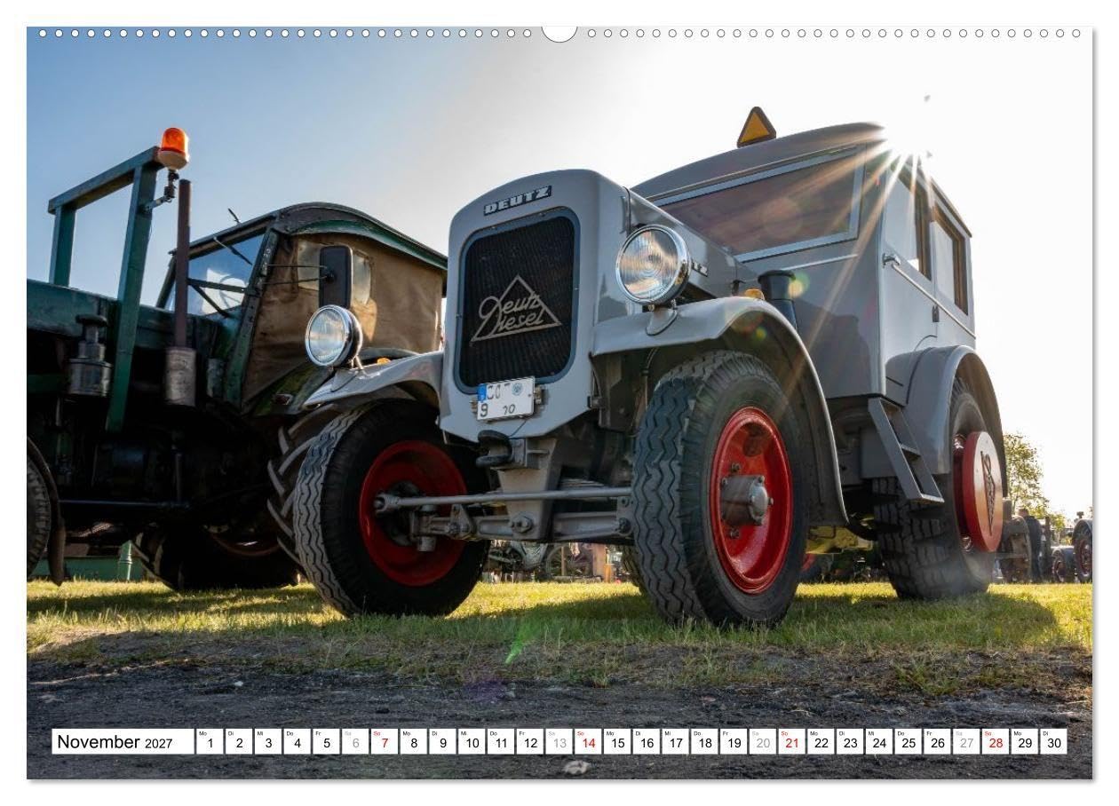 Alte Deutz Traktoren mit Charakter (hochwertiger Premium Wandkalender 2027 DIN A2 quer), Kunstdruck in Hochglanz: Die Schönheit, Kraft und der ... Aufnahmen alter Deutz-Traktoren gezeigt.
