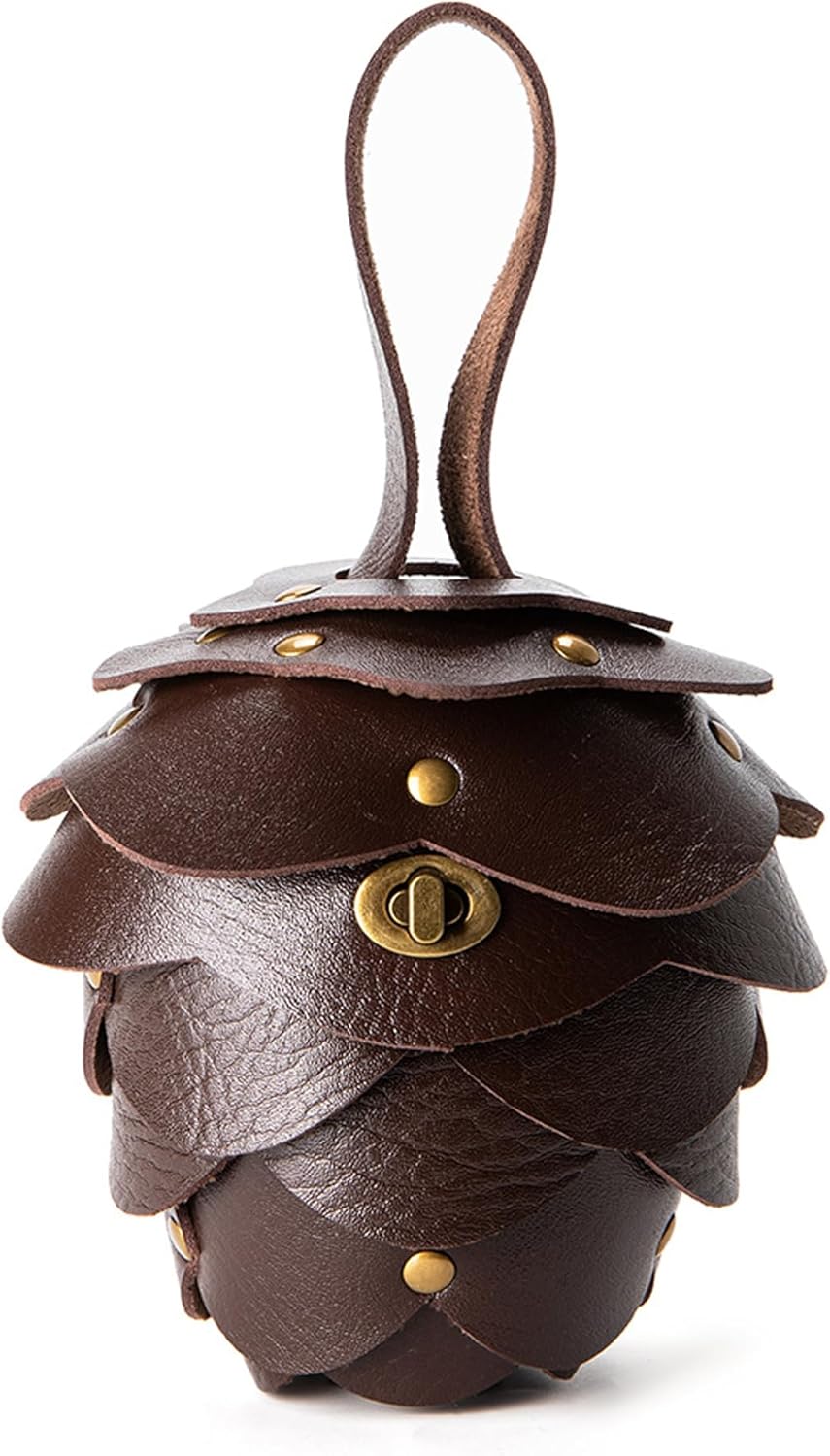 Unique Flower Shape Small Wallets Woman Vintage Gothic Cute Coin Purse PU Leather Change Purse For Cash Key Lipstick (Brown)