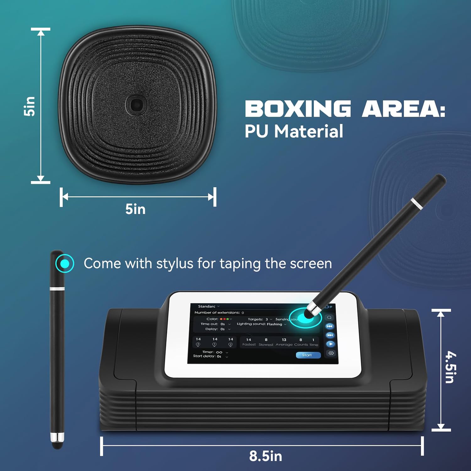 Macchina da boxe con musica e monitoraggio intelligente dei dati, montaggio a parete, 10 modalità regolabili e velocità, ideale per l'allenamento di adulti e bambini