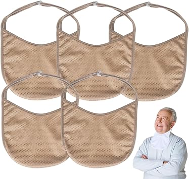Tracheostomy Neck Stoma Cover Khaki-5pcs, Large