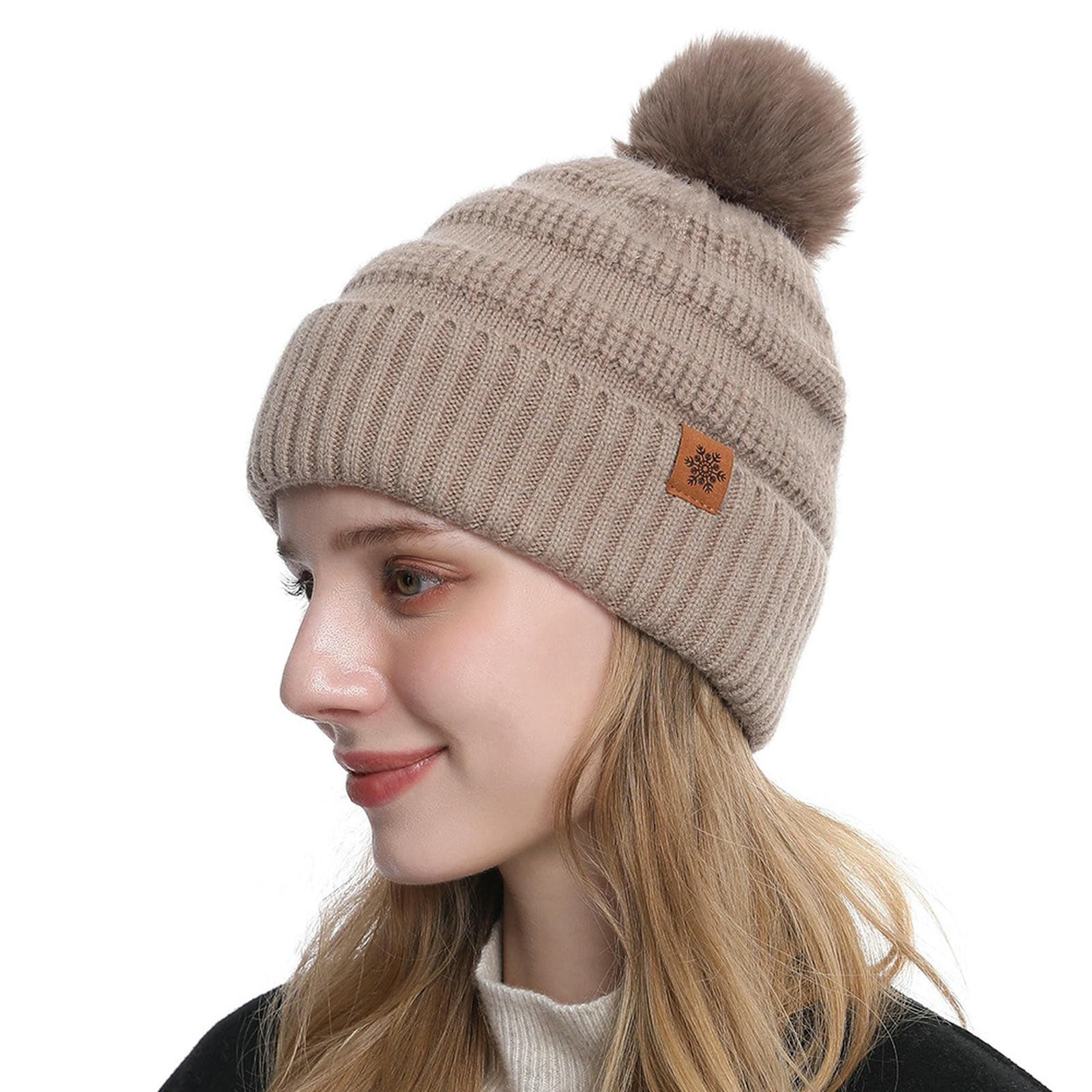 Set Cappello Sciarpa Guanti Invernali Cappello, E Lavorati A Maglia Autunno Inverno - Tinta Unita Calda Doppio Strato-Completo Tre Pezzi Nero