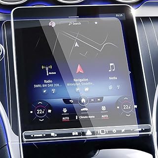 TTCR-II Screen Protector Compatible with Mercedes Benz C Class W206 / GLC X254 Navigation Screen Protector 2021 2022 2023 2024 2025 Screen Protector Scratch-Resistant 9H 11.9 Inch GLC Touchscreen