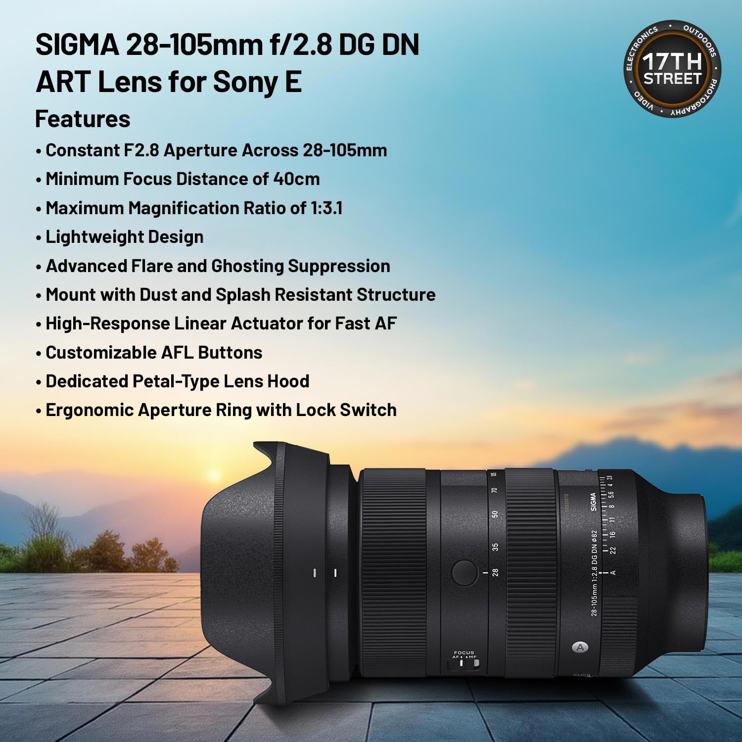 Amazon | Sigma 28-105mm f/2.8 DG DN アートレンズ Sony E 高速AF&