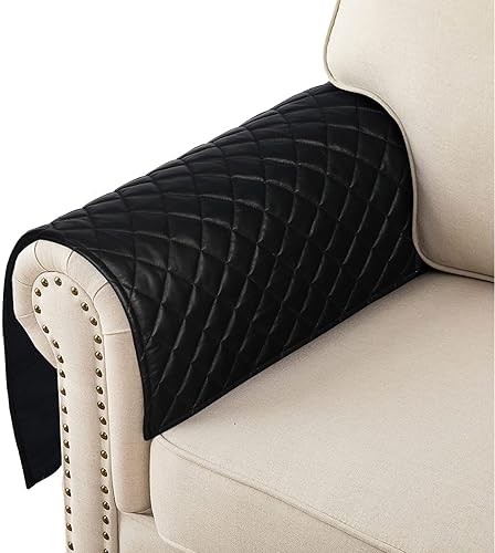 Miniatura 3 de D DOLLY LAMB Funda de cuero para reposacabezas de silla reclinable, sofá, sofá biplaza, protector de muebles, funda para asiento de teatro, funda