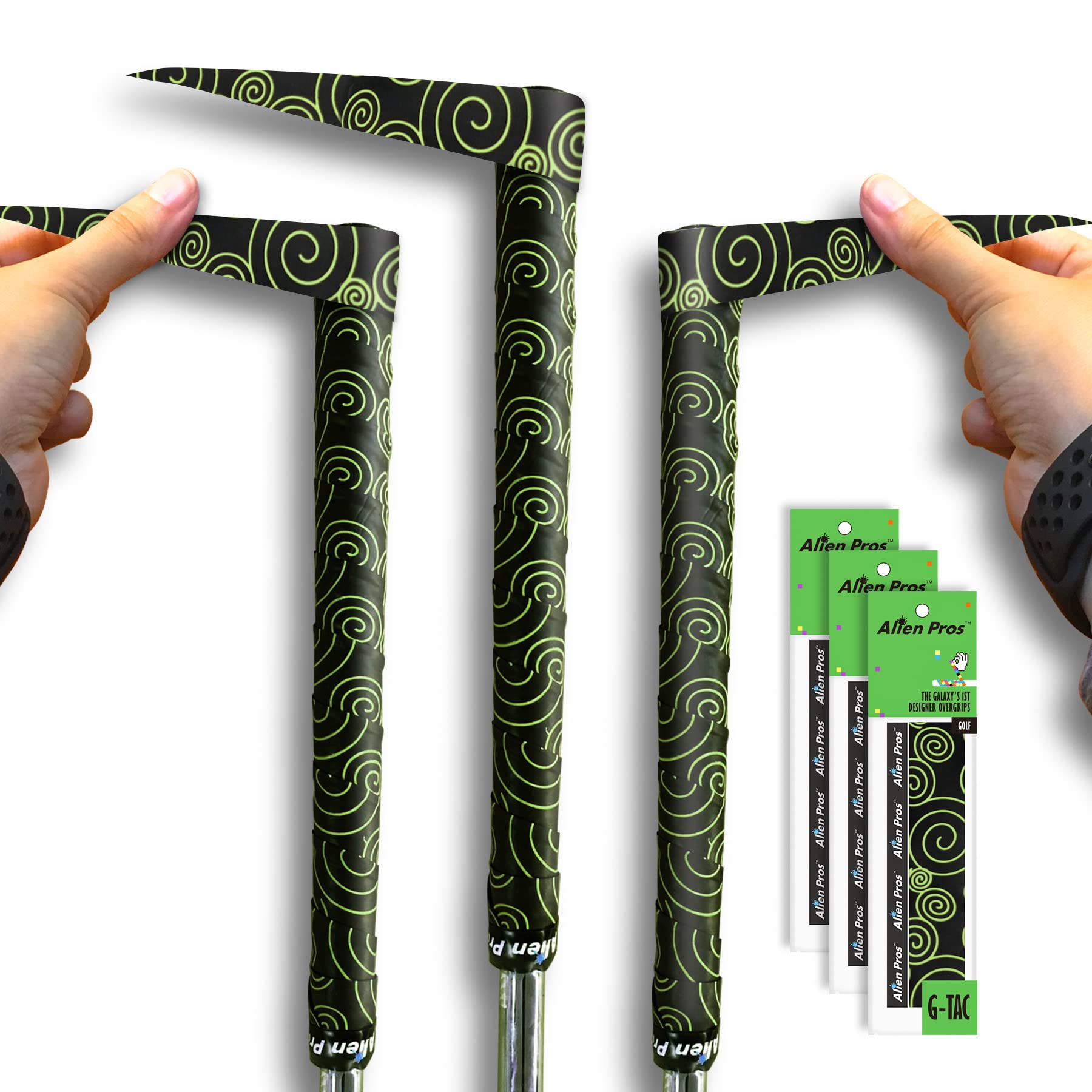 Alien Pros Golf Grip Wrapping Tapes - Innovative Golf Club Grip Solution - Enjoy a Fresh New Grip Feel in Less Than 1 Minute