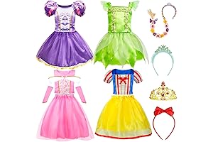 Meland Princess Dress Up - Princess Dress with Toys for Girls Ages 3-8