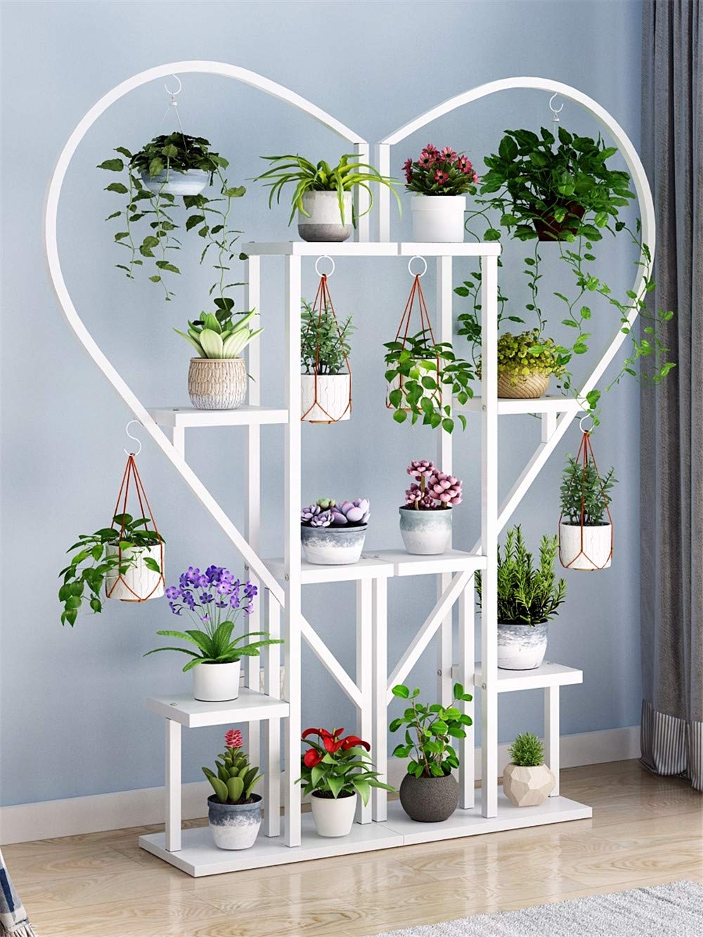 Buy ZJDU Display Shelf,Plant Stand, Heart Shape Metal Flower Stand,Garden Flower Staging Plant