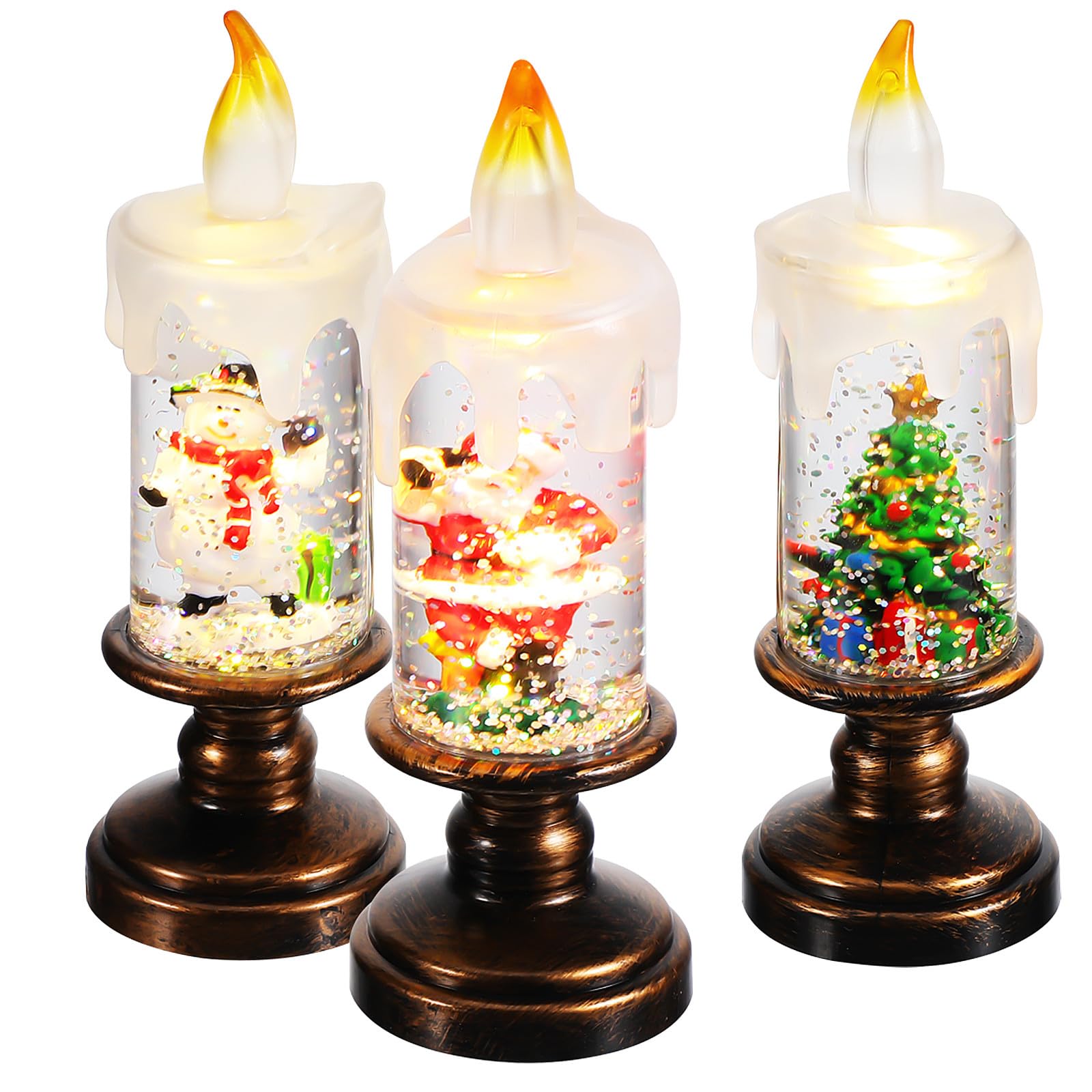 Boule à neige Noël LED : lanterne décorative magique pour illuminer vos tables de fête