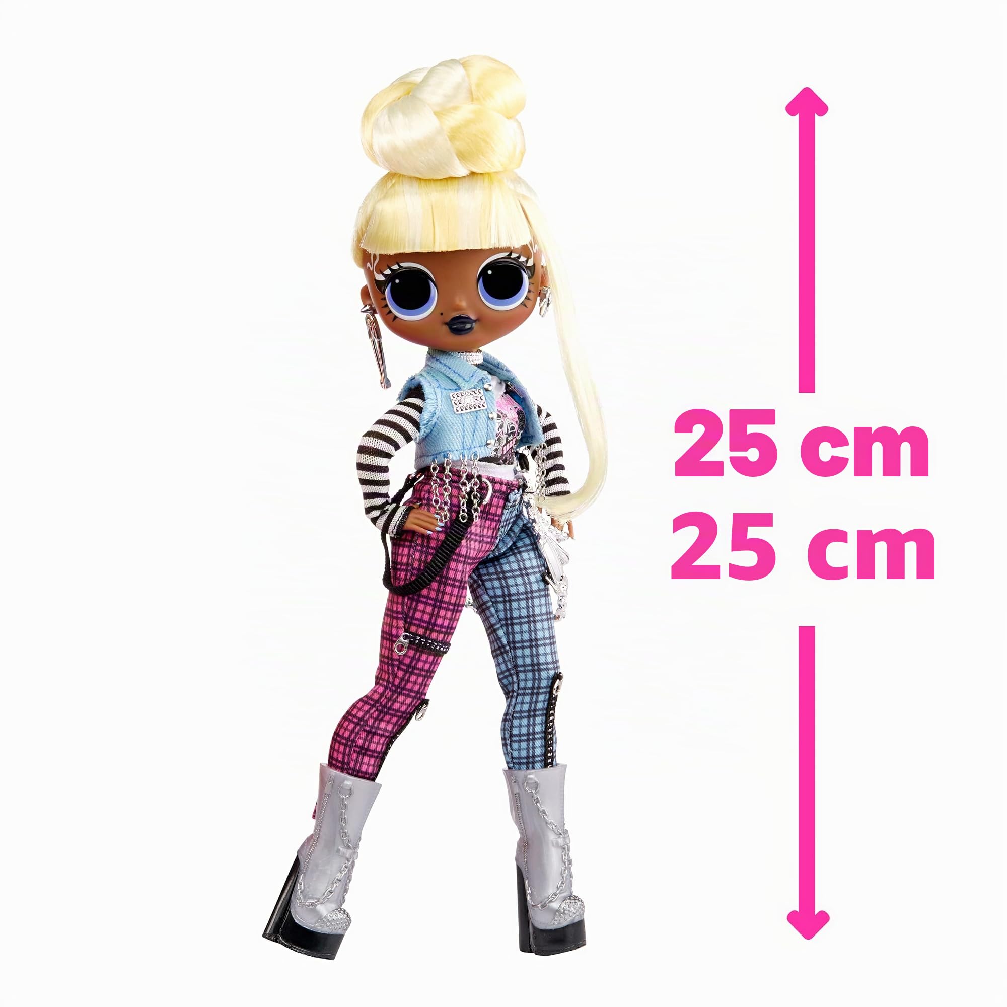 L.O.L. Surprise!- OMG Melrose con 20 sorpresas-La Caja Incluye muñeca de Moda, Ropa, Accesorios y Soporte-para coleccionar-Edad: 4+ años