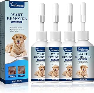 Removedor de verrugas para cães, tratamento natural para remoção de verrugas, marcas de pele de cachorro sem danos e irritação, tratamento eficaz para remoção de verrugas indolor, 20 ML (Size : 4pcs
