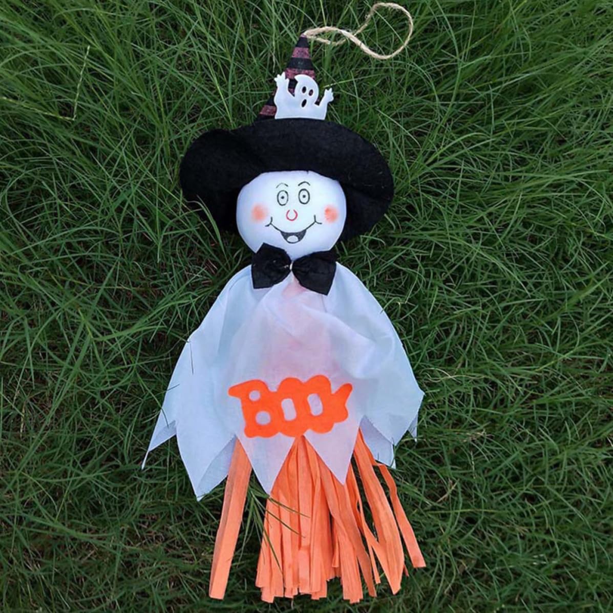 Abaodam 24 Pezzi Decorazione di Halloween Spaventapasseri Appendibile Non Tessuto e Carta, Facile da Appendere per Festa di Halloween e Allestimento Negozio o Bar