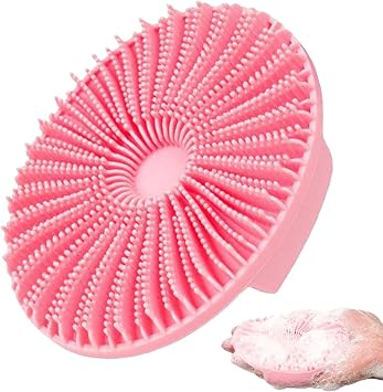 Body Scrubber Loofah - Silicone Bath Shower Scrubber | Soft Bristle Dry Skin Brush Body Scrub Gentle Massage Shower Brush for All Skin Types