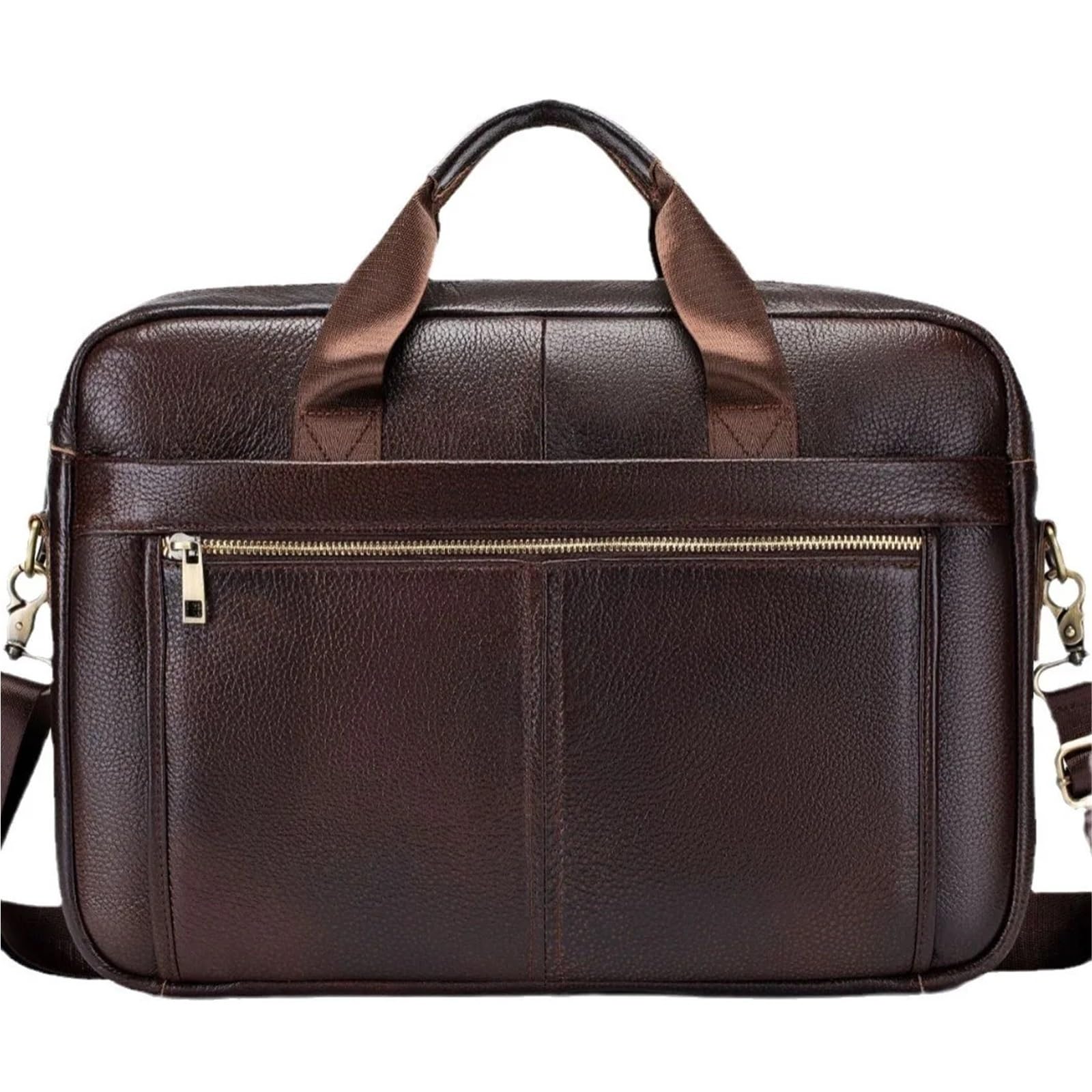 Bolso Mensajero Hombre Maletín ejecutivo de cuero genuino for hombre, bolso de negocios retro, bolso for portátil A4, bolso de mano for hombre, bolso cruzado de viaje.