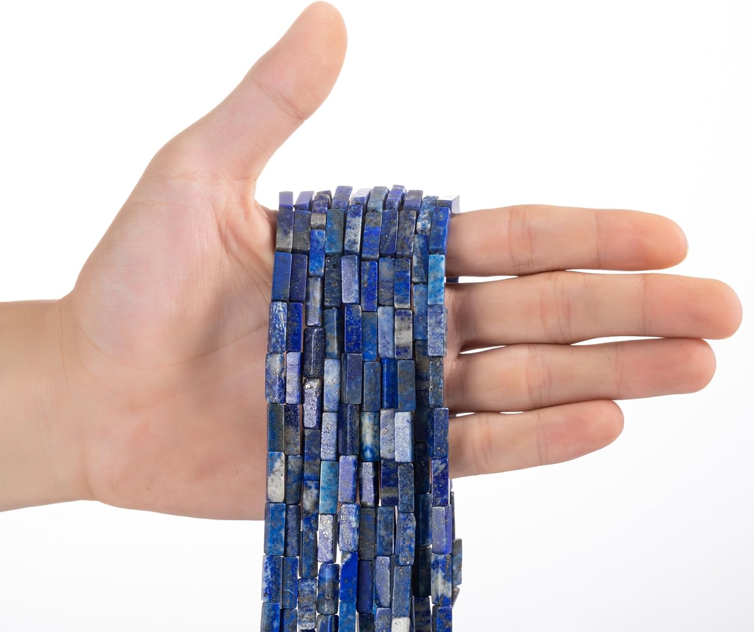 Natural Lapis Lazuli Rectangle Tube Beads 4x13mm 38cm/str Loose Semi Gemstone Stone Beads for Making Bracelets Necklace Earrings - Image 2