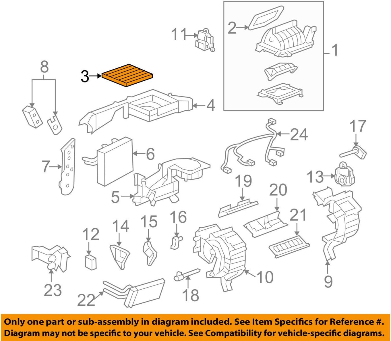 General Motors 20901295, Cabin Air Filter