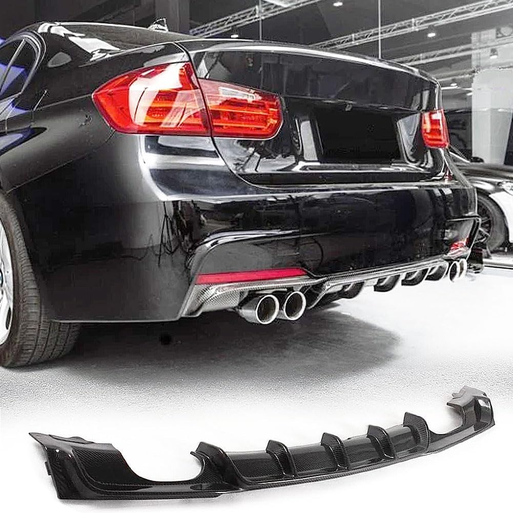 MCARCAR KIT Real Carbon Fiber Rear Diffuser for BMW 3 Series F30 M Sport 2012-2018 320i 325i 328i 330i 335i 340i Auto Lower Bumper Lip Spoiler Body Kit